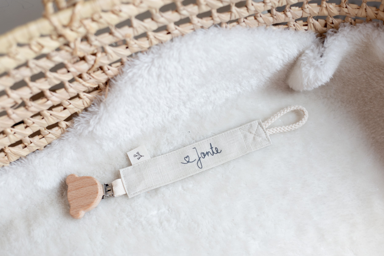 Schnullerband Leinen