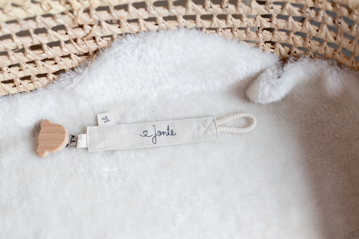 Schnullerband Leinen – Bild 3